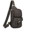 Crazy Horse Leather Men Chest Bag Casual Top Layer Cowhide New Pattern Men's Crossbody Bag Single Shoulder Bagpack Male Designer