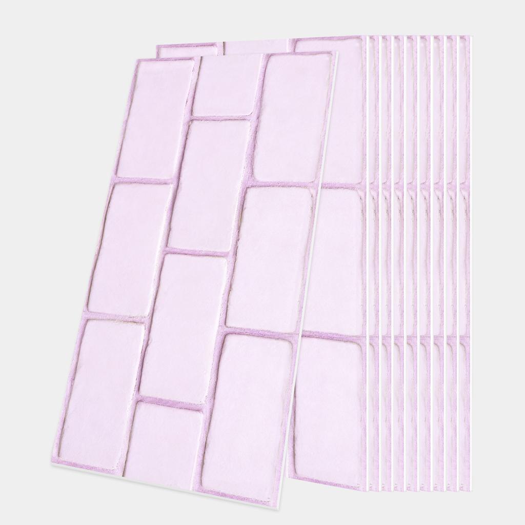 10/20/30Pcs 3D Mosaic Tile Stickers - Waterproof PVC Wall Decals - Thickened Self-Adhesive Brick Wallpaper for Kitchen & Bathroom - Multiple Designs
