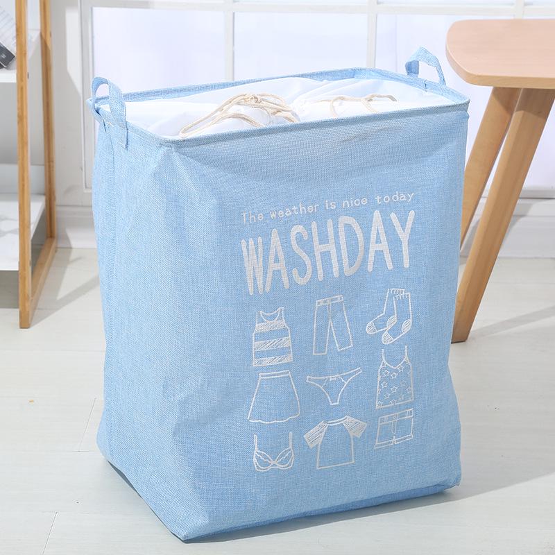 

Foldable Jumbo Laundry Bag & Storage Basket with Drawstring for Clothes and Quilts 75L: 43cm x 32cm x 53cm