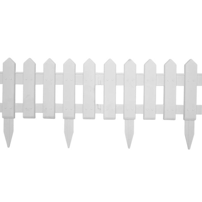 Bordures de pelouse - vidaXL - 25 pcs - Blanc - 10 m - PP