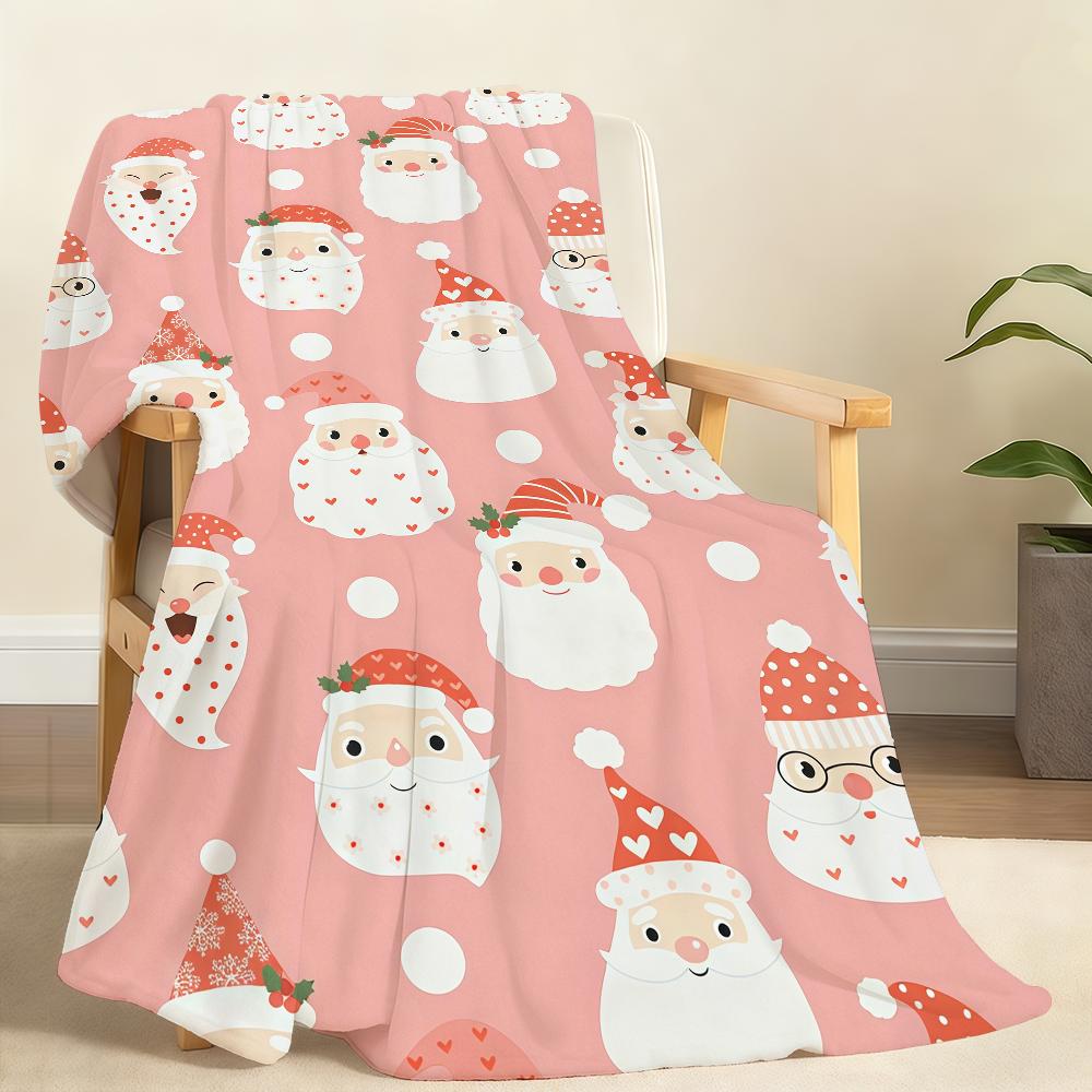M Merry Christmas Santa Claus Blanket For Soft Throw Blanket for Picnic Bed Sofa Home Bedroom Cozy Warm Comfortable