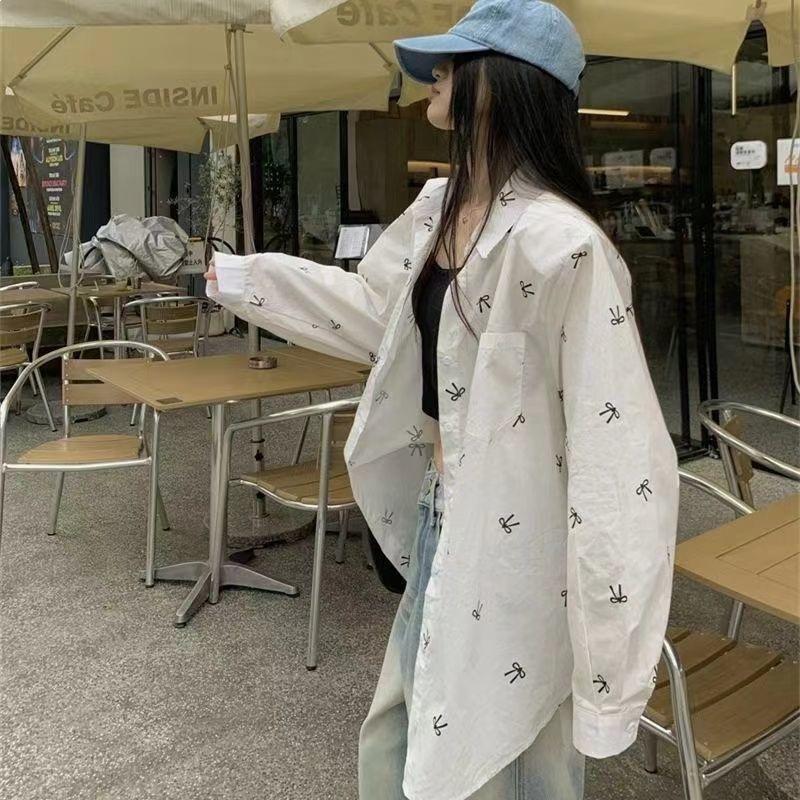 Printed Women's Shirt-fashionable Button Design-loose Casual Shirt