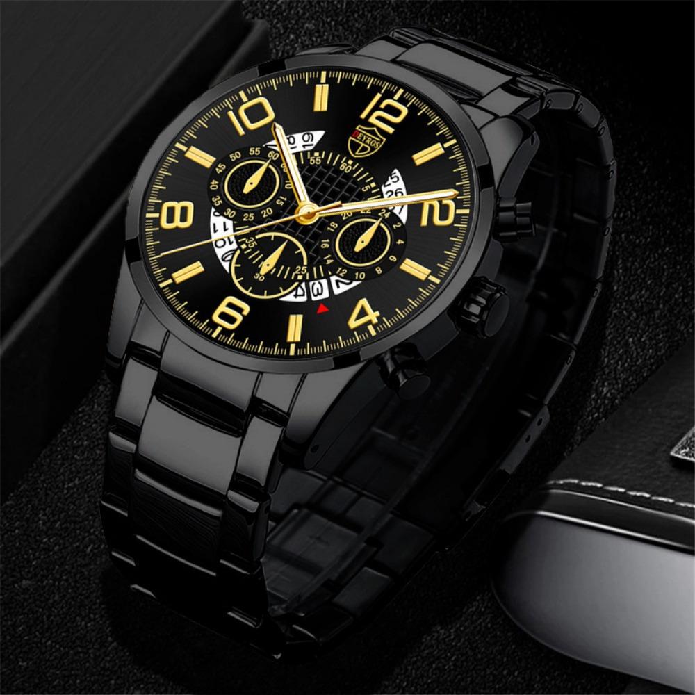 Watch Four-Piece Men'S Watch Steel Belt Men'S Quartz Watch Men'S Matching