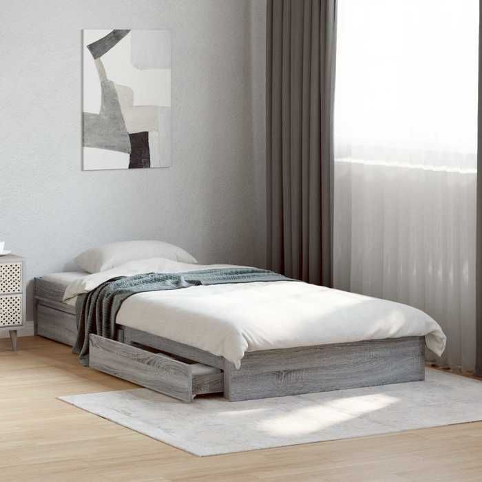 Maison Exclusive - Cadre de lit avec rangement avec tiroir Sonoma gris 80 x 200 cm