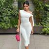 2026 Summer Women's Asymmetrical Neck Sleeveless Top & Lace-up Shorts Set - European & American Fashion Street Style