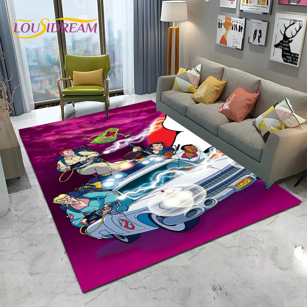 Horrorfilm G-Ghostbusters Cartoon Teppich für Zuhause Wohnzimmer Schlafzimmer Sofa Fußmatte Dekor, Kinder Teppich rutschfeste Bodenmatte