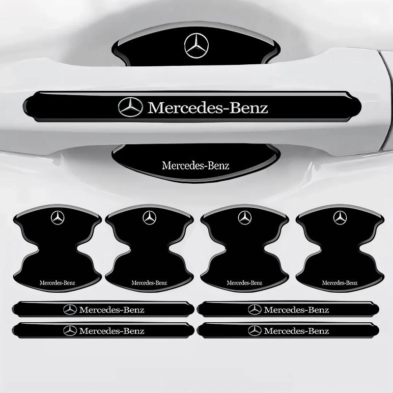 

8 шт. Автомобильные наклейки на ручки дверей против царапин для Mercedes Benz W108 W124 W126 W140 W168 W169 W176 W177 W203 W205 W206 W213 W214