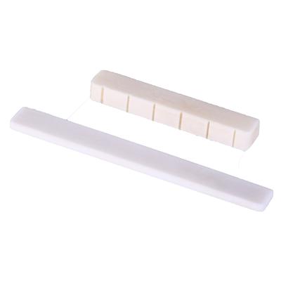 White Guitar Parts 6 String Classical Guitar Bone Bridge Saddle And Nut Set