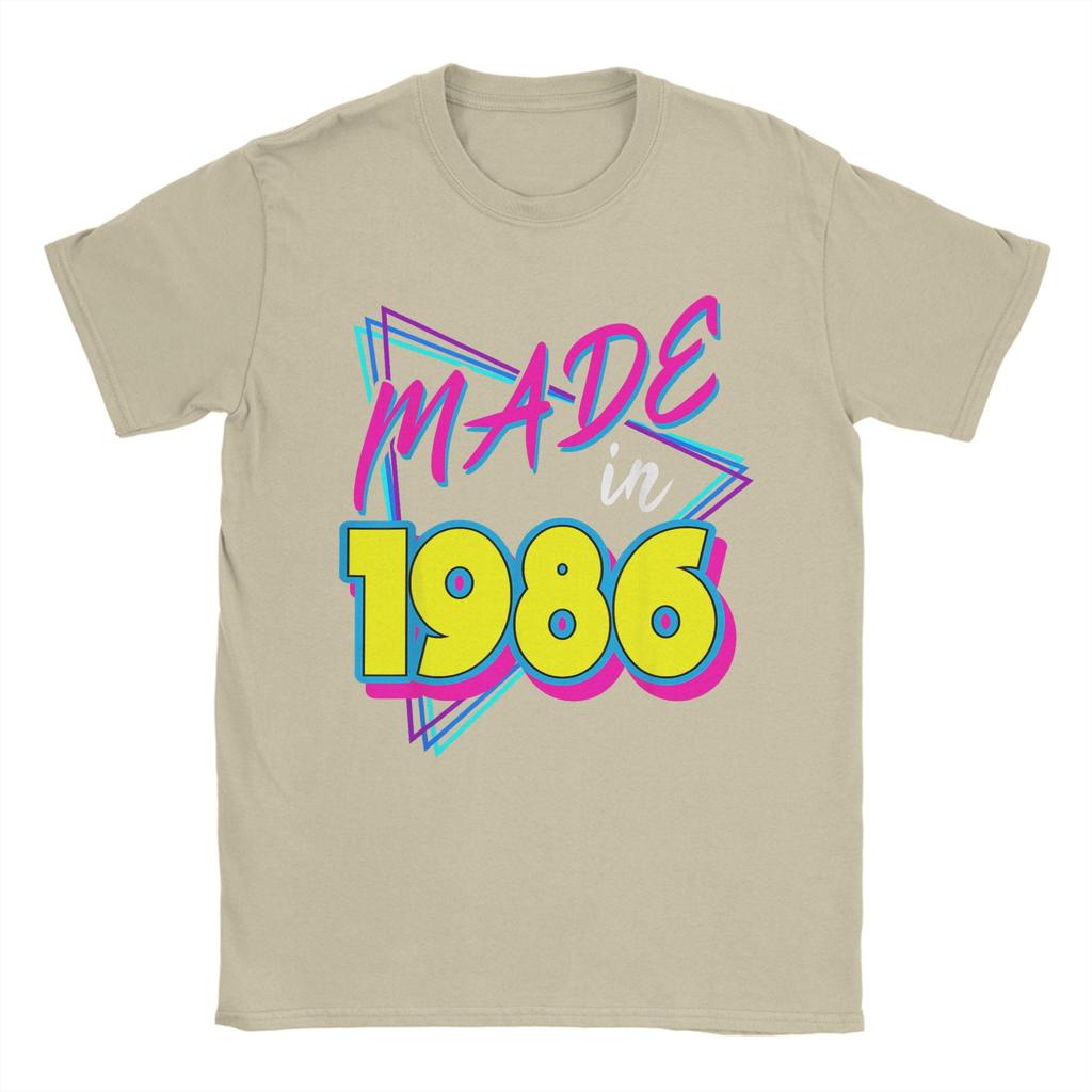 Made in 1986 40th Birthday Retro 40 Years Old 80s Vintage Cotton TShirt For Unisex Summer Y2K Retro TShirts ONeck Trending Tees