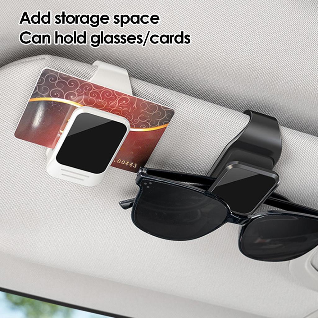 Sunglasses Holder for Car Sun Glasses Eyeglass Hanger Ticket Card Organizer Interior Accessories for Vehicle Man Woman All
