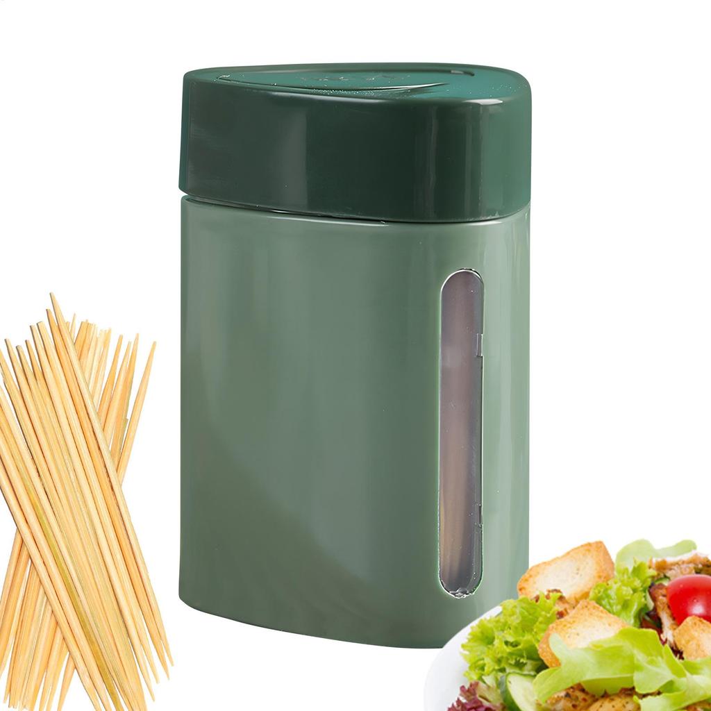 Automatic Toothpick Holder Portable Container Pop-Up Automatic Toothpick Dispenser for Kitchen Home Bathroom Living Room