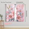 2pcs   2D flat printing Party Curtain Pink Lily Versatile Polyester Fabric  Without Electricity Family Party Decoration for