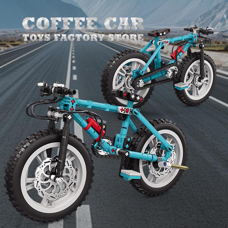 Non-Toxic Mechanical Motion Bicycle Building Blocks Set Mountain Bike Moc Bricks Model Stem Toys For Kids & Adults Diy Decor Birthday Gift