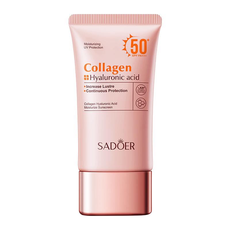 Collagen Hyaluronic Acid Sunscreen SPF50+ PA+++ Moisturizing Face Sun Cream UV Protection 50g 50g