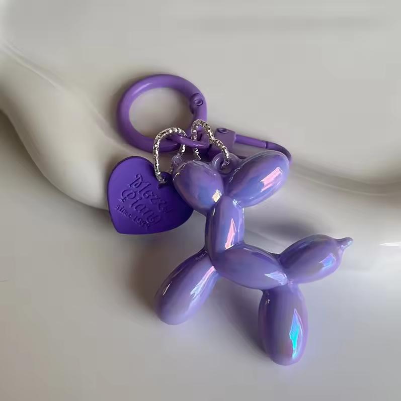 Fashion Keychain Punk Y2K Balloon Dog Keychains for Women Bag Pendant Jewelry Trinket Girl's Car Key Ring Key Chain Accessories