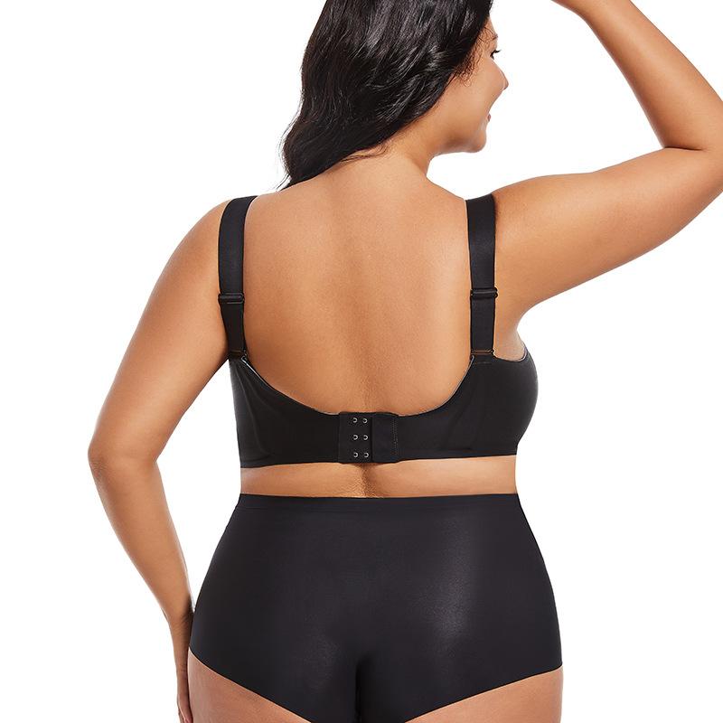 Plus Size Mesh Bandeau Bra, Jelly Strip Full Bust Minimizer Side Gathering Anti-Slip Seamless Tube Bra