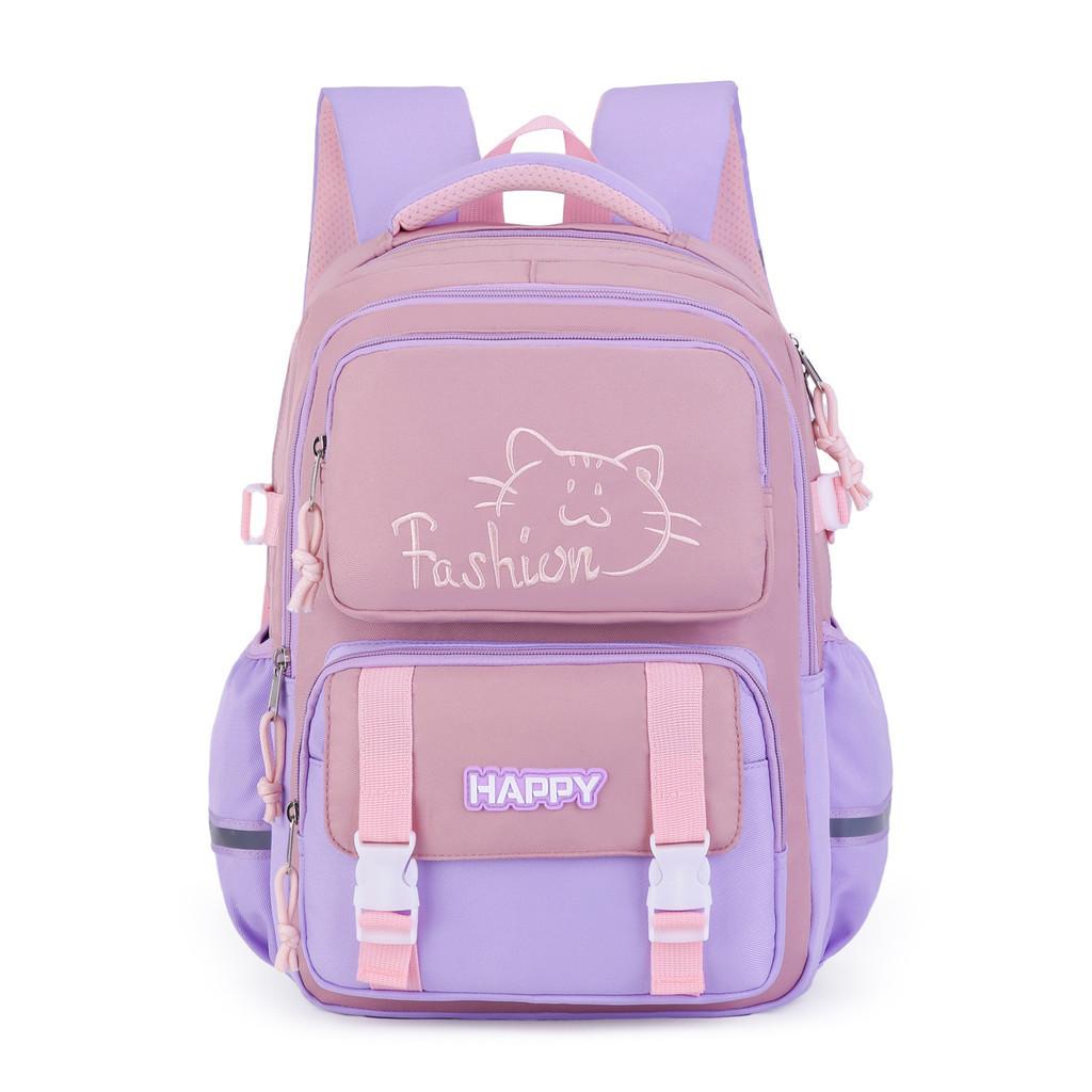 Trendy Fashion Cartoon Large Capacity Lightweight School Bag For Kids Grades 1-6