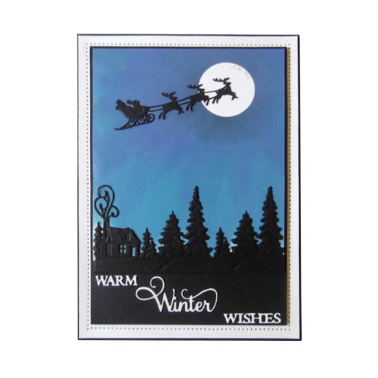 Christmas Sleigh Tree Metal Cutting Dies DIY Scrapbook Emboss Paper Cards Craft