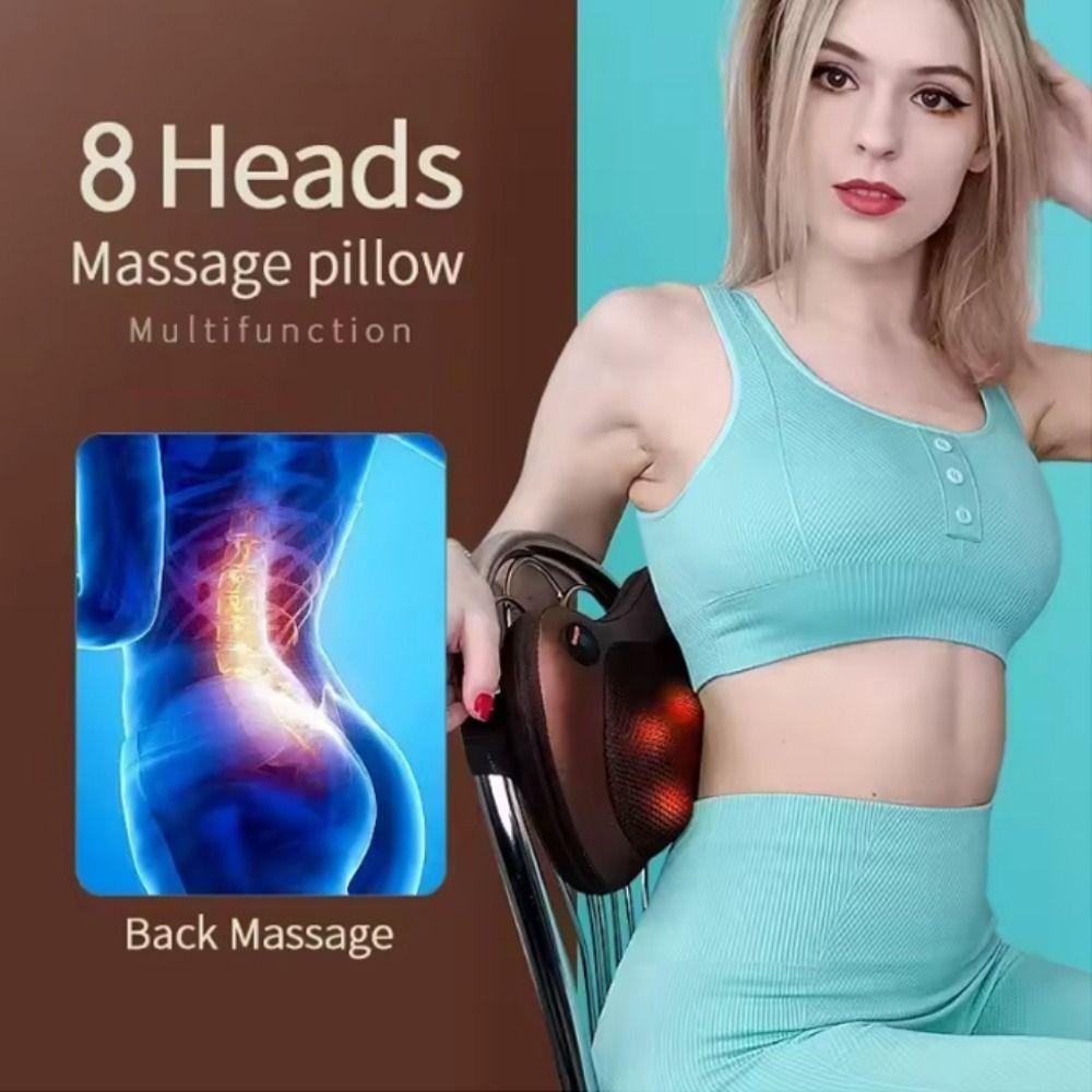 Multifunctional Electric Massage Pillow Kneading Cervical Massage Device Car Massage Pillow Home