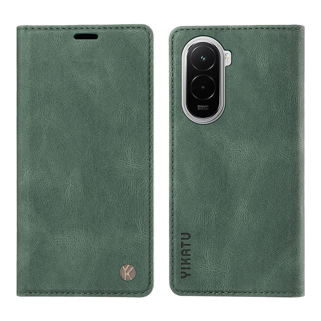For Xiaomi Poco M7 4G (169mm) Leather Cover YIKATU YK-004 Skin-Touch Wallet Phone Cases