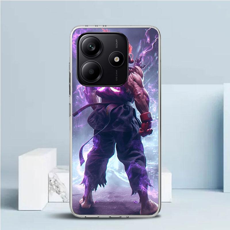 Game S-Street F-FighterS Soft Cover for Xiaomi Redmi Note 15 14 13 12 Pro Plus Phone Case 14S 11S 11T 11E 10S 10 4G Pattern Shel