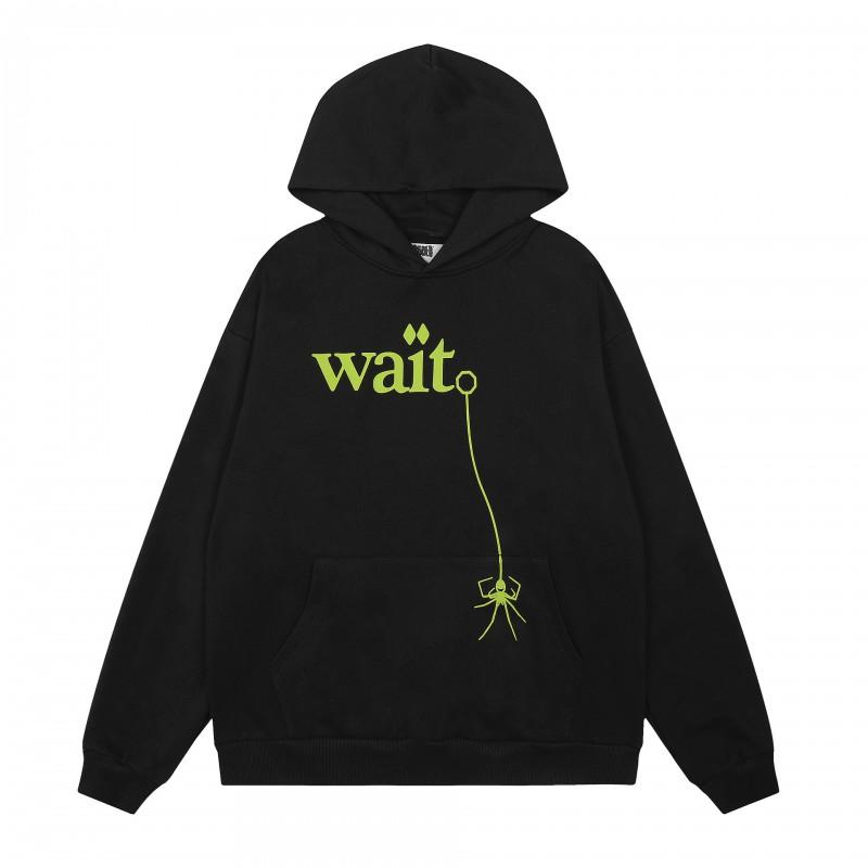 Unisex Oversized Hooded Sweatshirt With Foil Print Streetwear Casual Pullover Men Women Winter