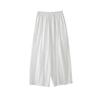 Women's Summer High-Waisted Yellow Flower Bud Lace Lantern Pants - Casual, Loose, Slimming, Nine-Point Length.