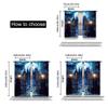 2Pcs Curtain Scary Castle Full Moon Night Spooky Gothic Horror Haunted Mansion Mysterious Magic Cool Suitable For Living Room