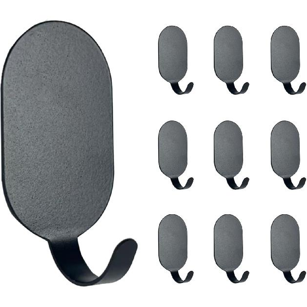 Sticky Adhesive Hooks for Hanging, Stainless Steel Hooks, Key Hooks, Towel Hooks, Coat Hooks, Command Hooks Wall Mount Hanger Door Hook Kitchen