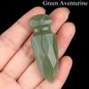 1Pc Natural Quartz Dagger Sword Carving Stone Ornaments Decorative, Reiki Healing Gemstones Home Decor, DIY Jewelry Craft Collections Gifts 50×20mm
