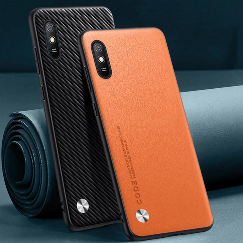 Luxuriöse PU-Lederhülle für Xiaomi Redmi 9A 9 A Rückseite Silikon Stoßfest Vollschutz Handyhülle für Redmi9 A Redmi9A