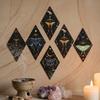 Dark Style Wooden Wall Decor Sun Moon Wall Art Sign Wall Mounted Board  Gothic Style