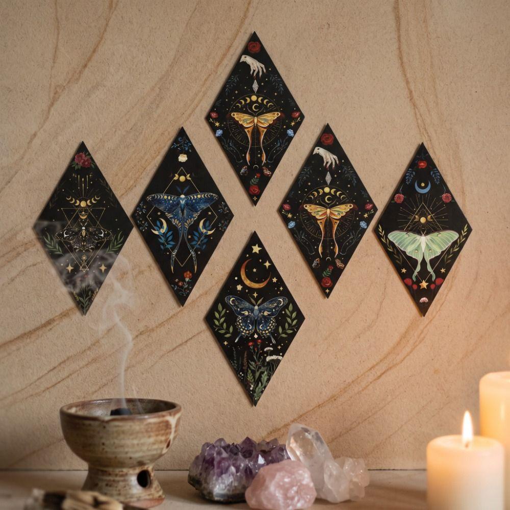 Dark Style Wooden Wall Decor Sun Moon Wall Art Sign Wall Mounted Board  Gothic Style
