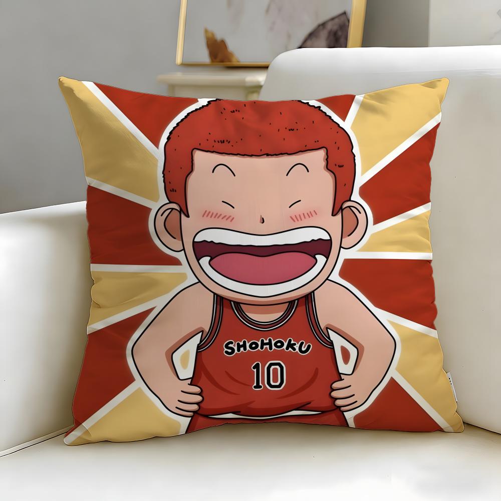 Classic Anime Slam Dunk Cushion Cover Soft & Easy-Wash Pillow Case – Versatile for Couch, Bed, Travel and Office