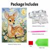 Frameless Pearl Painting Kit Cute Deer Pattern DIY 3D Bead Art Canvas Relaxing Handmade Craft for Adults Home Decor