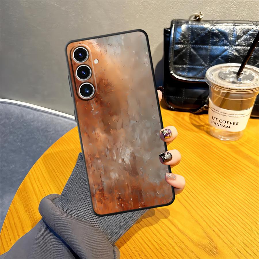 Retro Rust Design Soft Back Phone Cover Case for Samsung Galaxy A12 A13 A54 A71 A16 A21s A51 A52 A14 A15 A72 A73 A24 A31 A22 A23