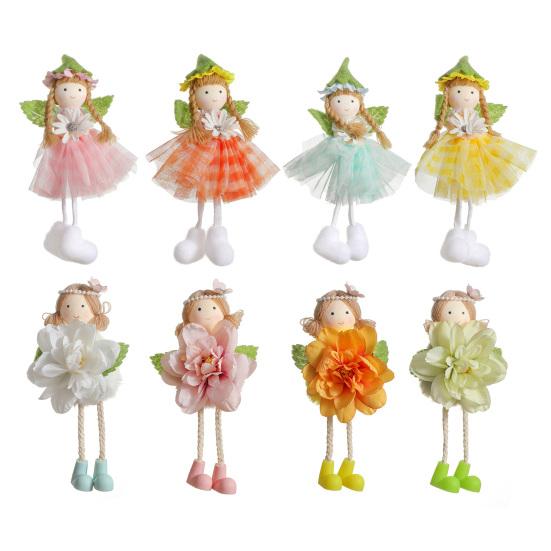Jarní víla dívka ozdoba květina anděl závěsný přívěsek zasněná pohádková tématická dekorace na vánoční stromek svatební party výstavy