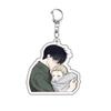 Cartoon Night By The Water Anime Acrylic Car Keychain Ornament Girls Boys Double-sided Pattern Car Key Ring Charm Lover Gifts