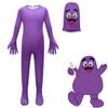 McDonald's Spookgezicht Onesie Paars Cartoon Kostuum Voor Kinderen