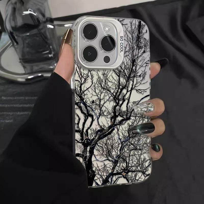 Bare Tree Branches Phone Case for iPhone 17 17E 16 16E 15 14 13 12 11 Air Pro Max Plus Soft TPU Anti Slip Shockproof Cover
