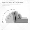 Floor Chair Folding Mattress Sleeping Mat, 2-in-1 Design, Removable Cushion, 60 x 80 x 56 cm, Gray