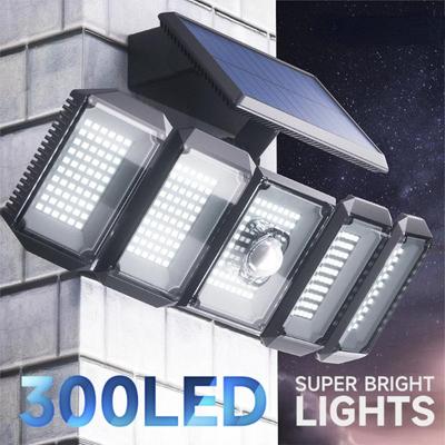300 LED, Waterproof and Wide-angle Illumination Upgrade Your Outdoor Lighting with 5 Heads Solar Motion Sensor Lights Motion Sensor Solar Lamp