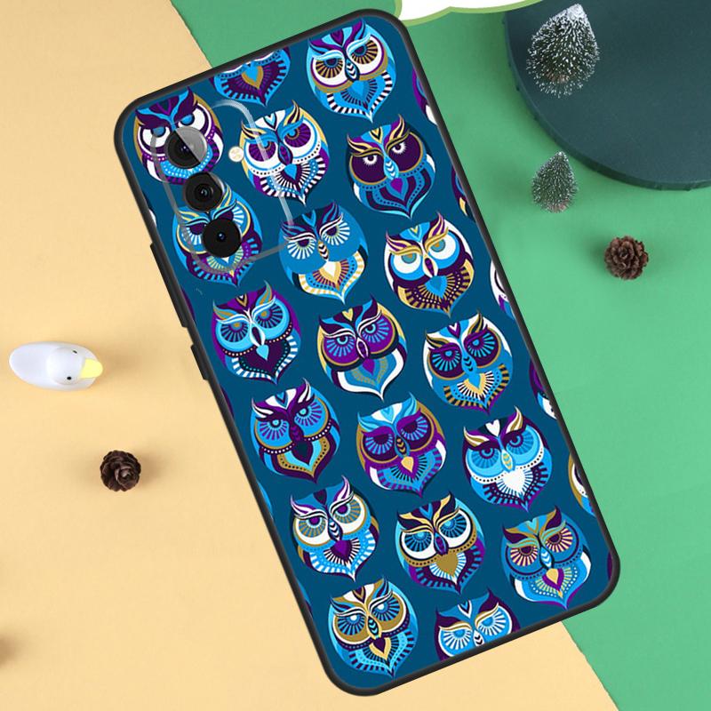 Owl Pattern Funda For Samsung Galaxy A35 A55 A15 A25 A53 A33 A13 A52 A32 A12 A51 A71 A14 A34 A54 Case