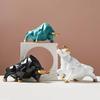 Creative Nordic Resin Animal Sculpture Abstract Simulation Ox Sculpture Modern Home Decoration Portico Desktop Accessories Gift