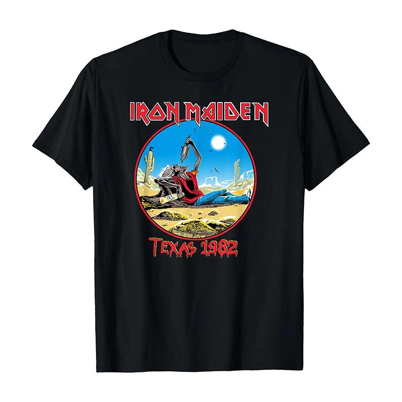 2025 Iron Maiden Iron Maiden Band Rock Punk Loose American Vintage Direct Injection Short Sleeve T-Shirt Comfortable Breathable
