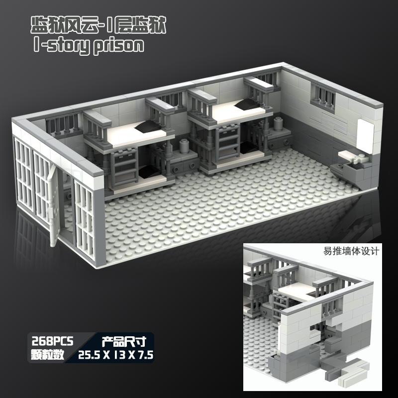 City Street View Police Office Station Building Blocks Set Military SWAT Prison Bricks Model Toys For Kid Birthday Gifts