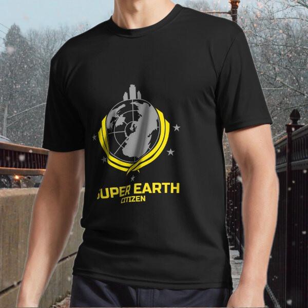 

New Super Earth citizen logo Active Logo Men#039;s Tshirt funny size S to 5XL Unisex T-Shirt M