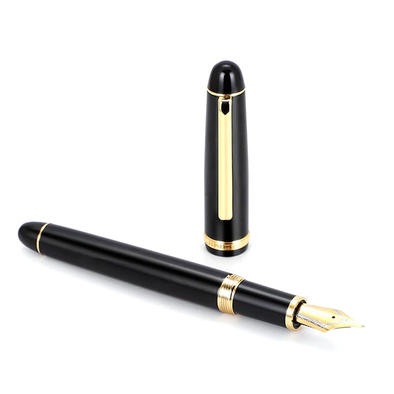 

141mm black acrylic fountain pen Fine nib for writing and calligraphy For Jinhao X350