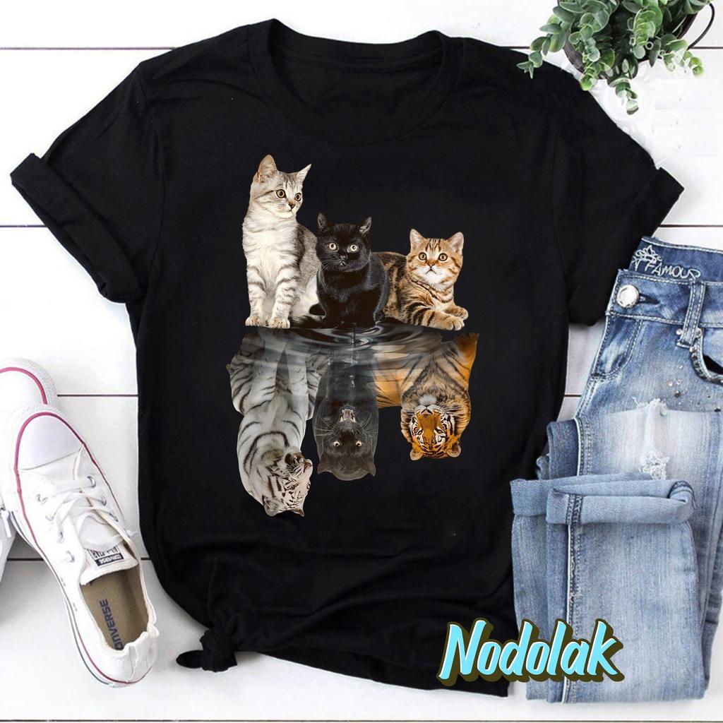 Always Believe In Yourself Vintage T-Shirt, Funny Cat Reflection Tiger Shirt, Cute Cat Shirt, Cat Shirt
