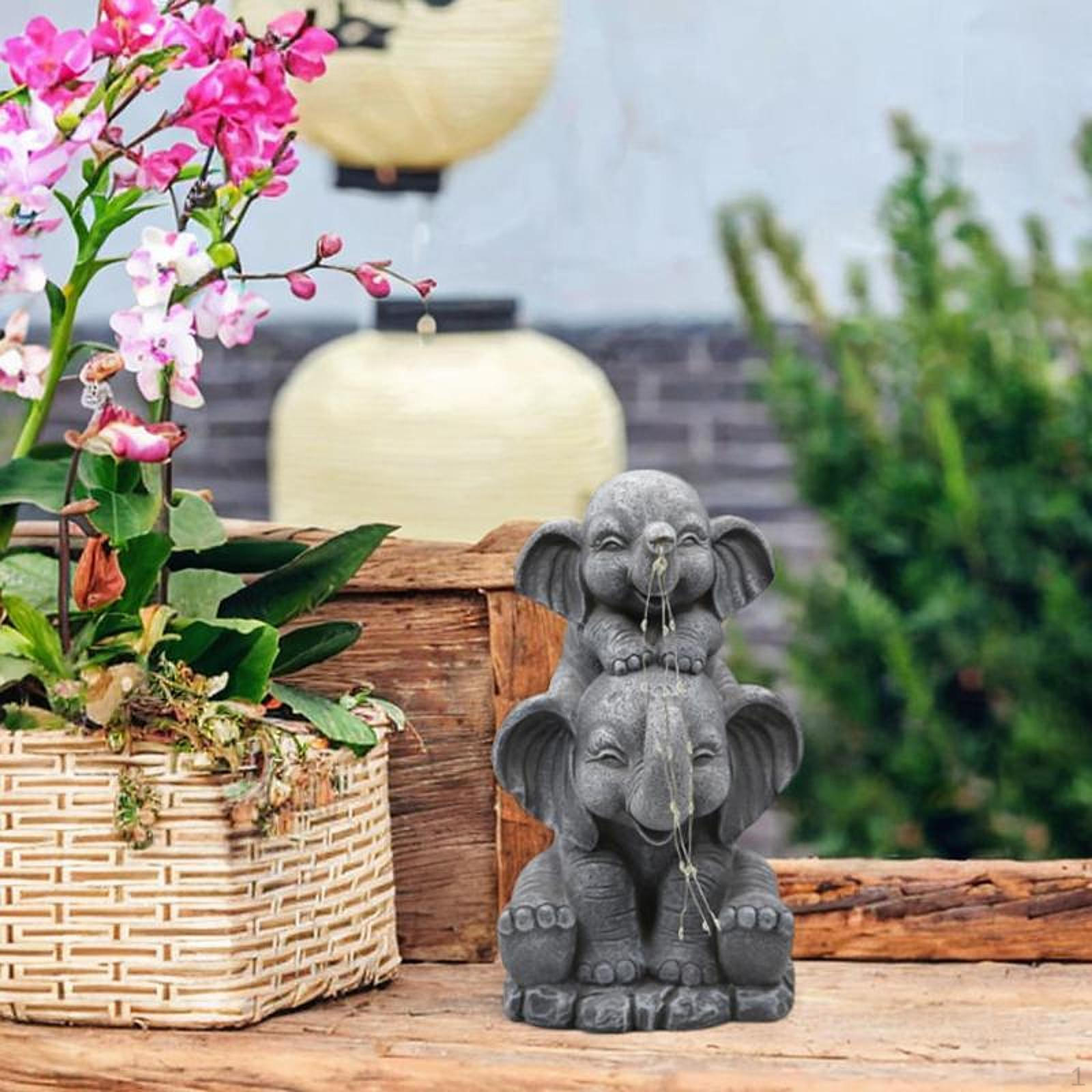 

Decorative Elephant Figure with Solar Light for Gardens And Patios Child Elephant